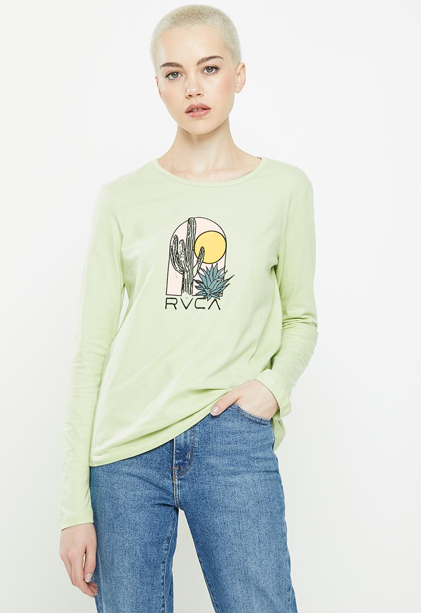 RVCA - Oasis long sleeve tee -  light green