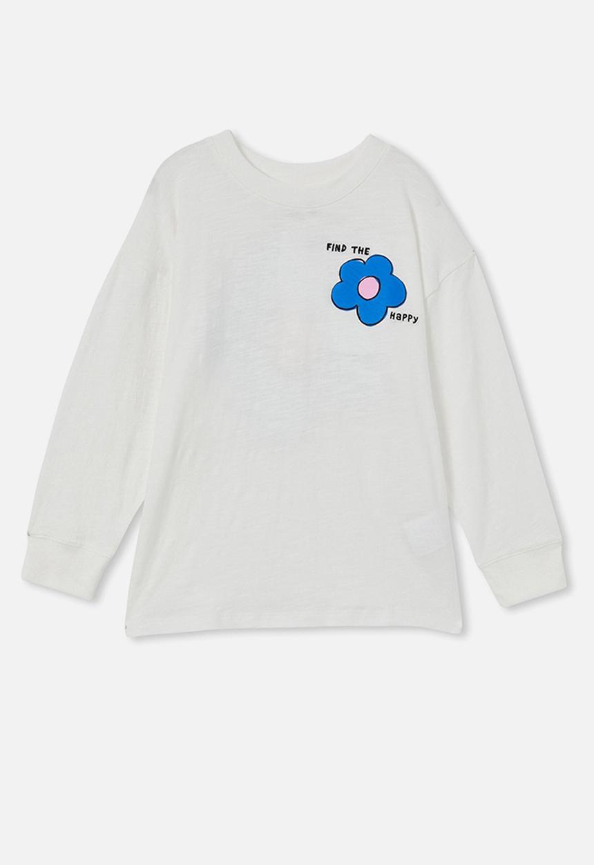 Cotton On - Scout long sleeve tee - vanilla/find the happy