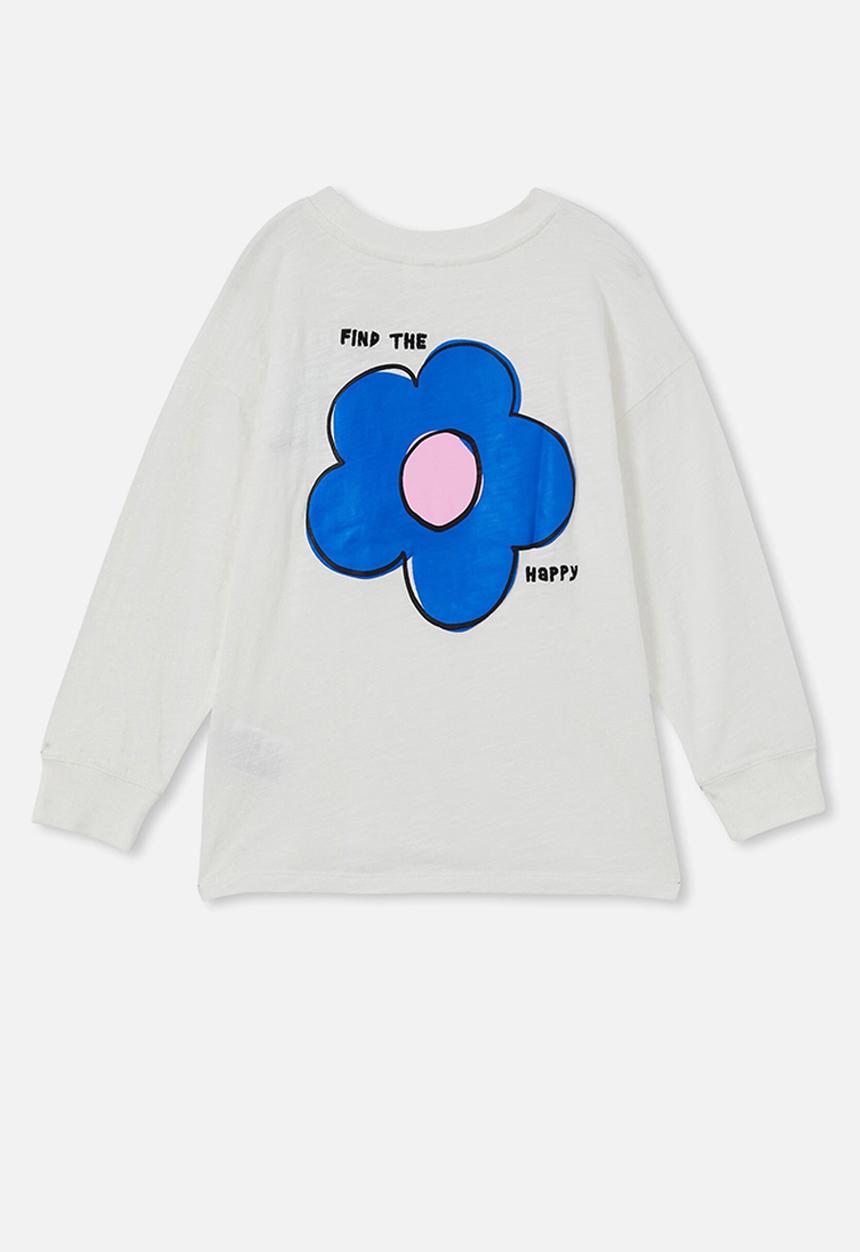 Cotton On - Scout long sleeve tee - vanilla/find the happy
