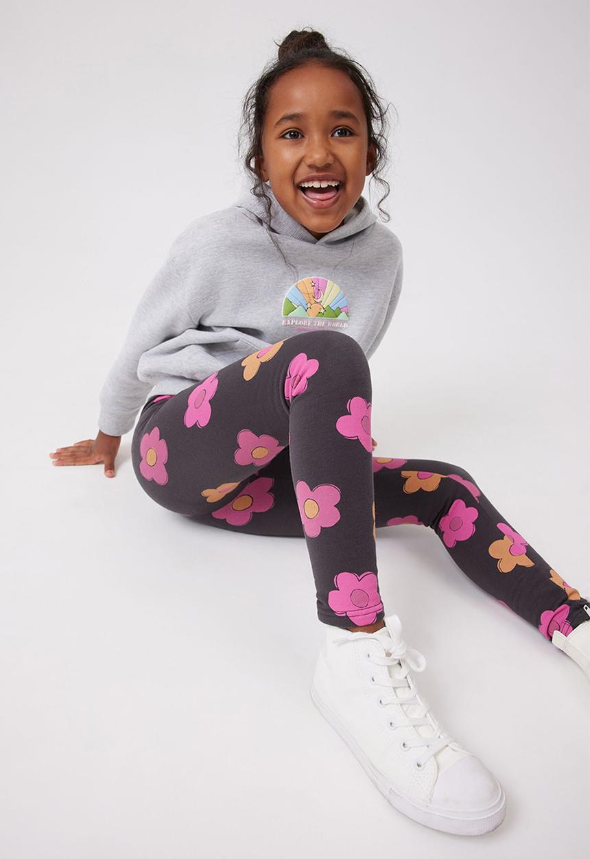 Cotton On - Fleece legging - phantom/prep floral
