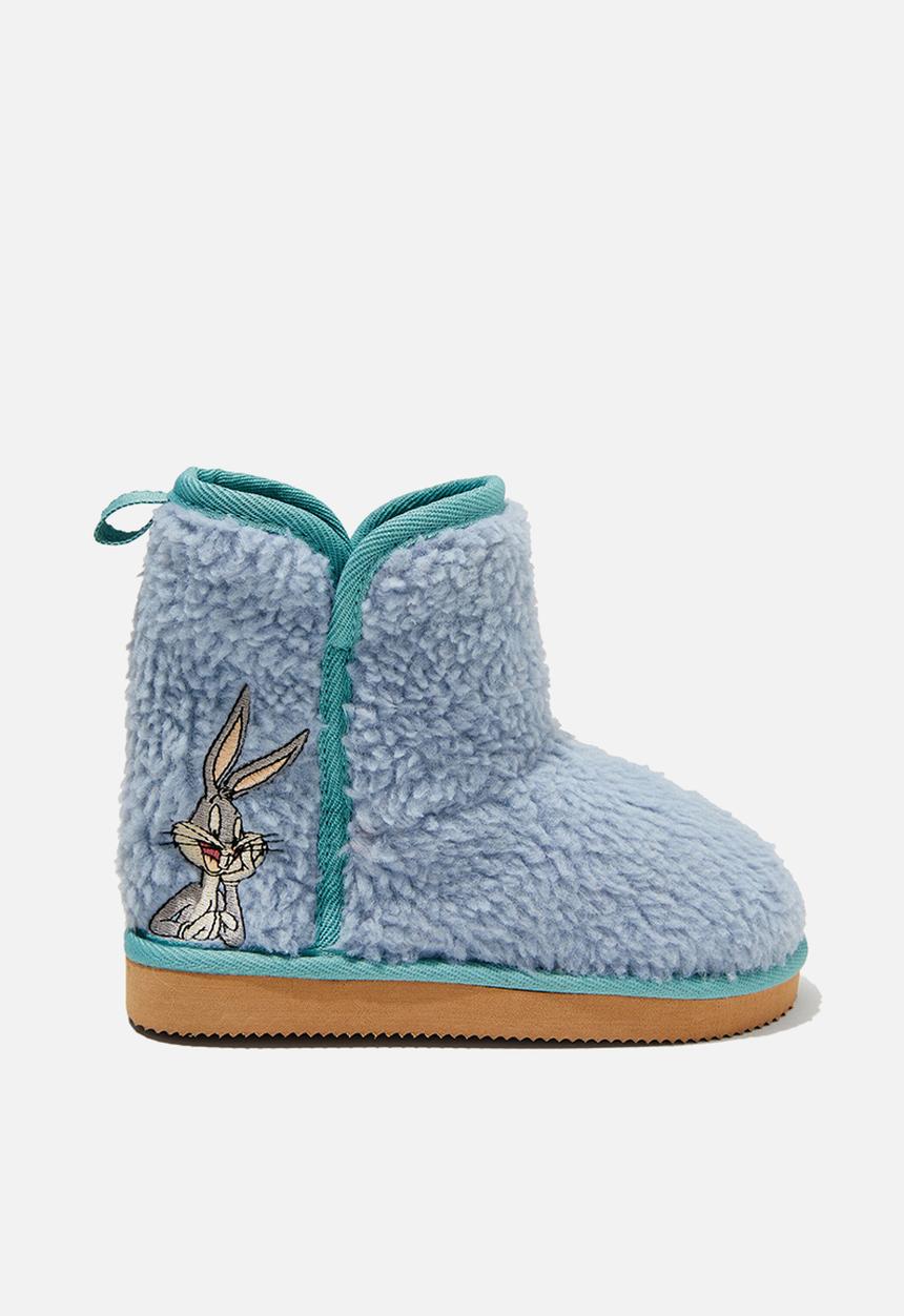 Cotton On - Licensed stevie slipper boot - lcn wb bugs bunny/dusty blue