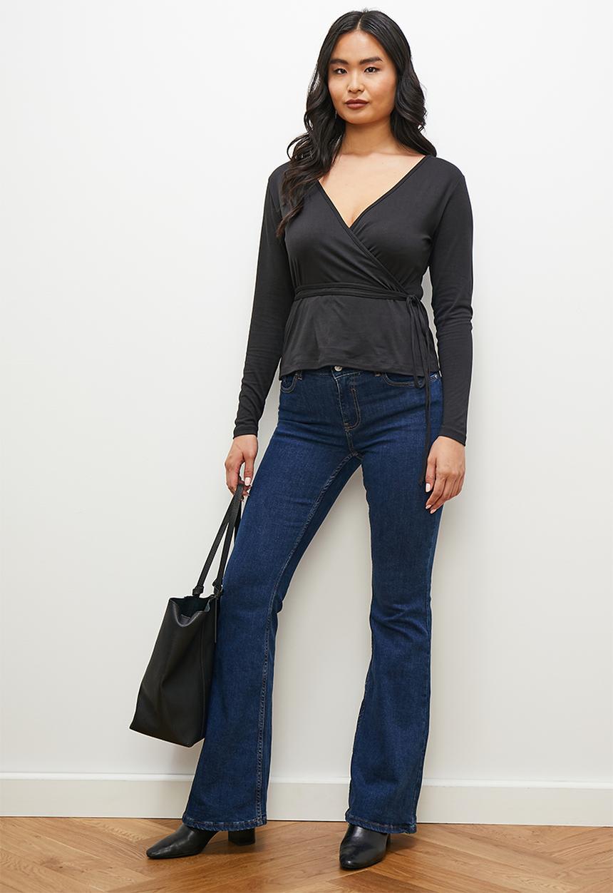 edit - Wrap tee - black