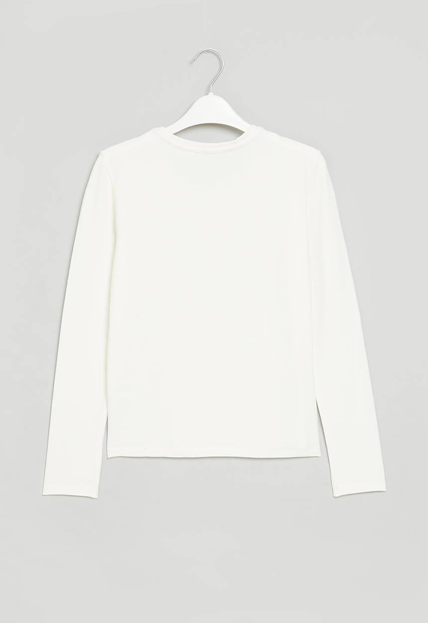 SISSY BOY - Come sun or rain: regular fit top with long sleeves - white
