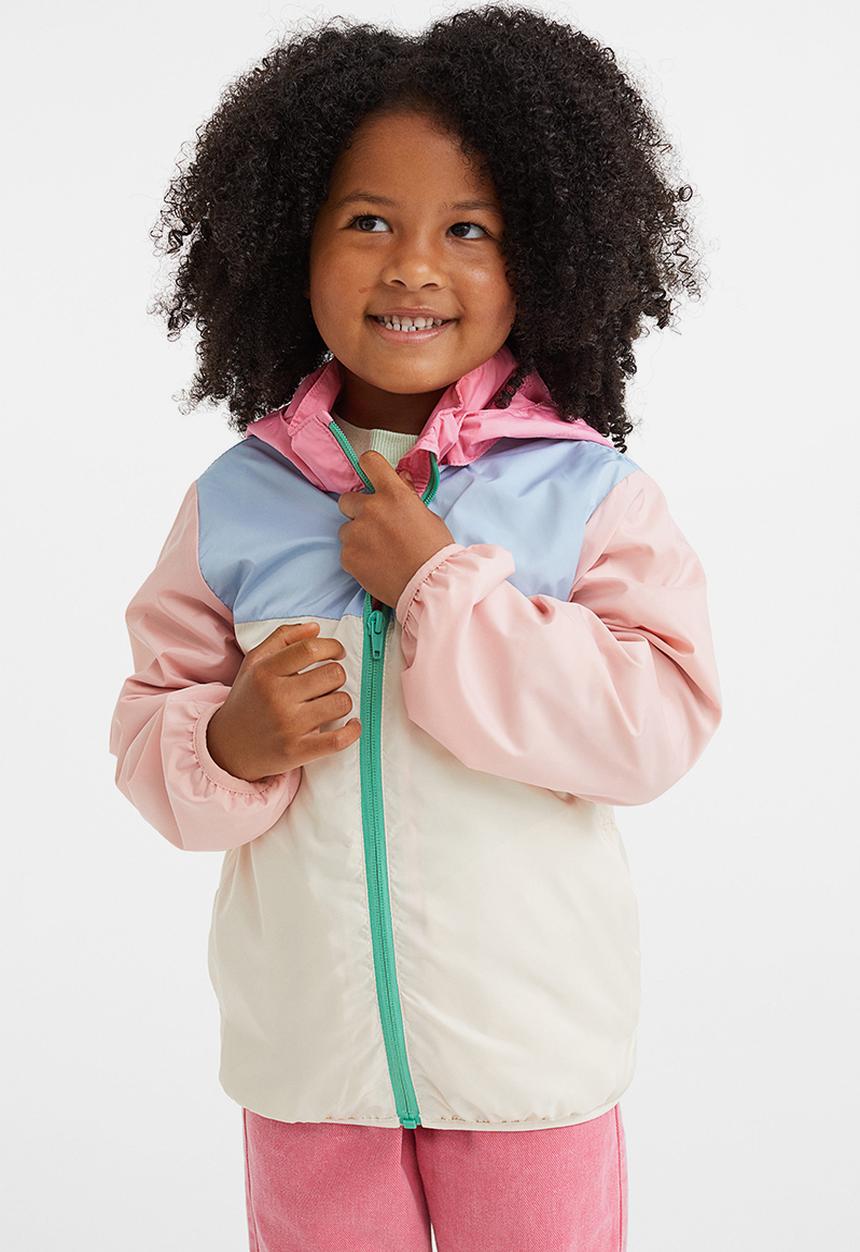 H&M - Block-coloured windbreaker - light beige/block-coloured