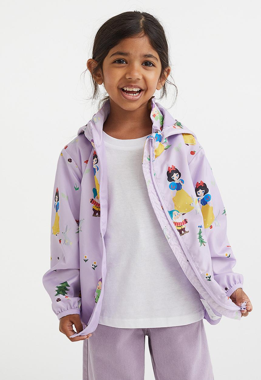 H&M - Patterned windbreaker - light purple/snow white
