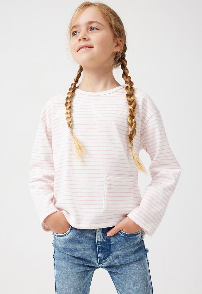 Cotton On - Piper long sleeve tee - vanilla & marshmallow stripe