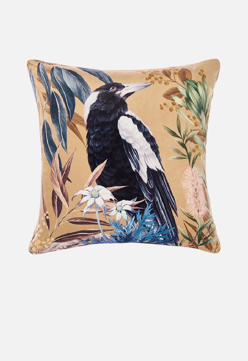 Linen House - Magpie Cushion Cover - Cumin