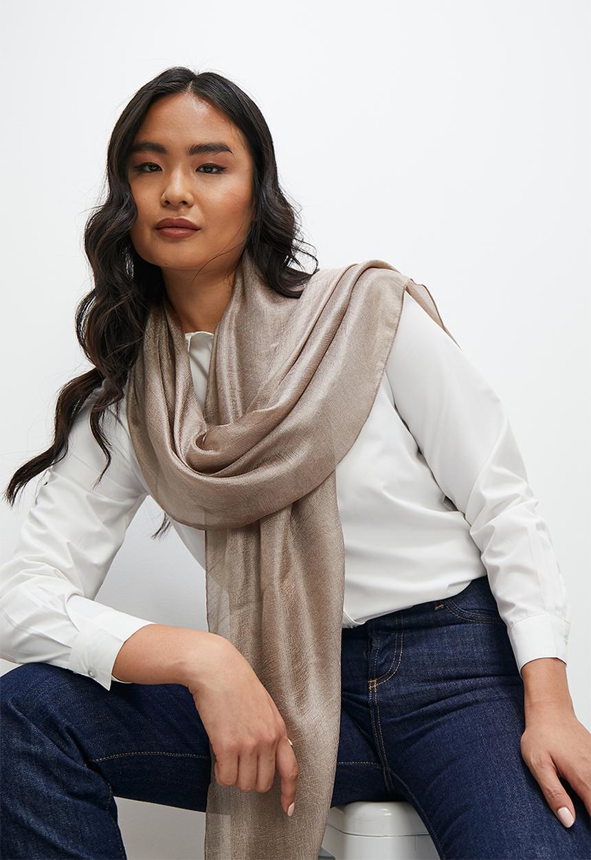 edit - Mid weight scarf - beige