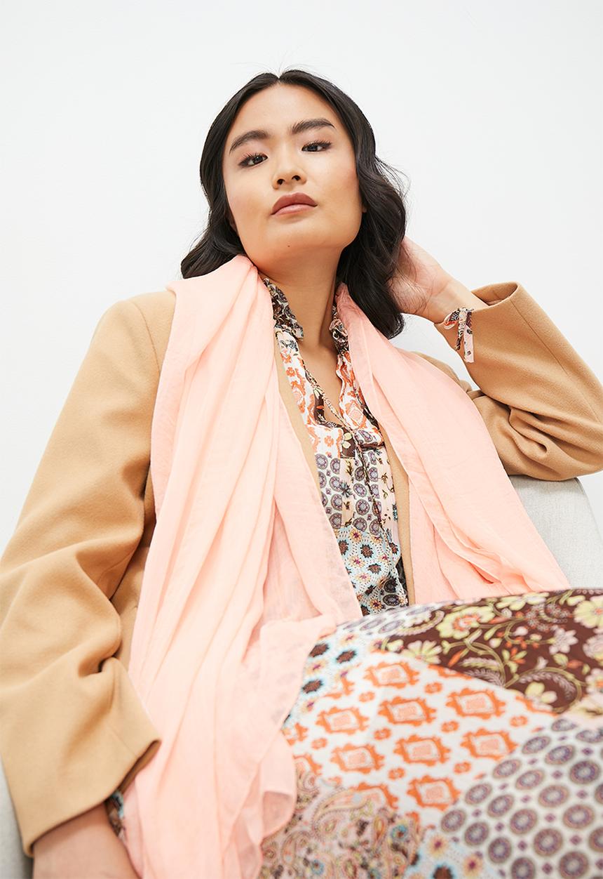 edit - Mid weight scarf - light pink