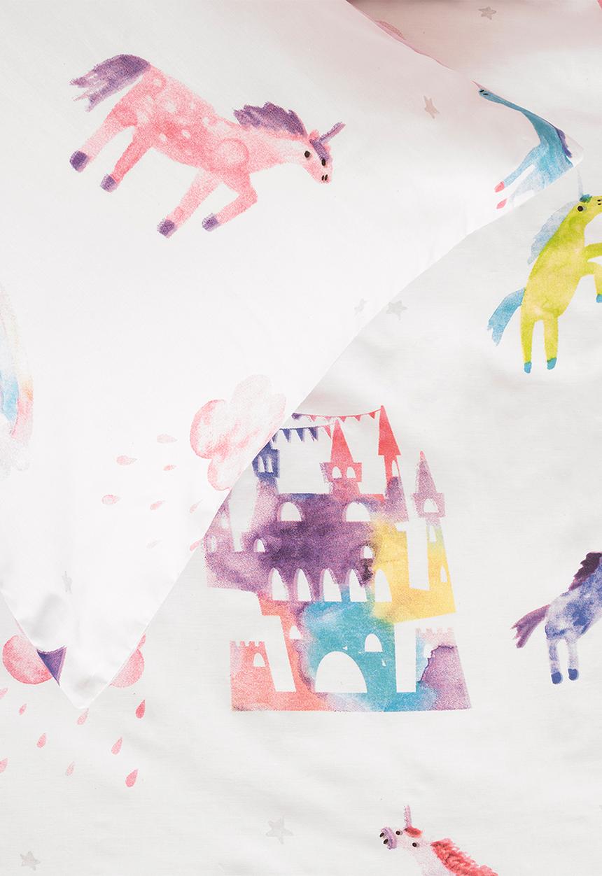 Linen House - Unicorn Castle Duvet Cover Set - Multi