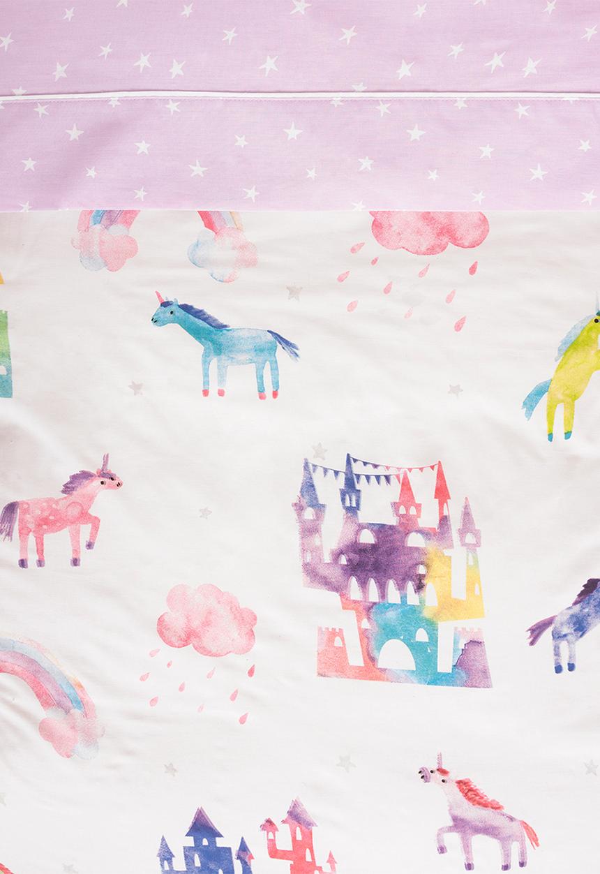 Linen House - Unicorn Castle Duvet Cover Set - Multi