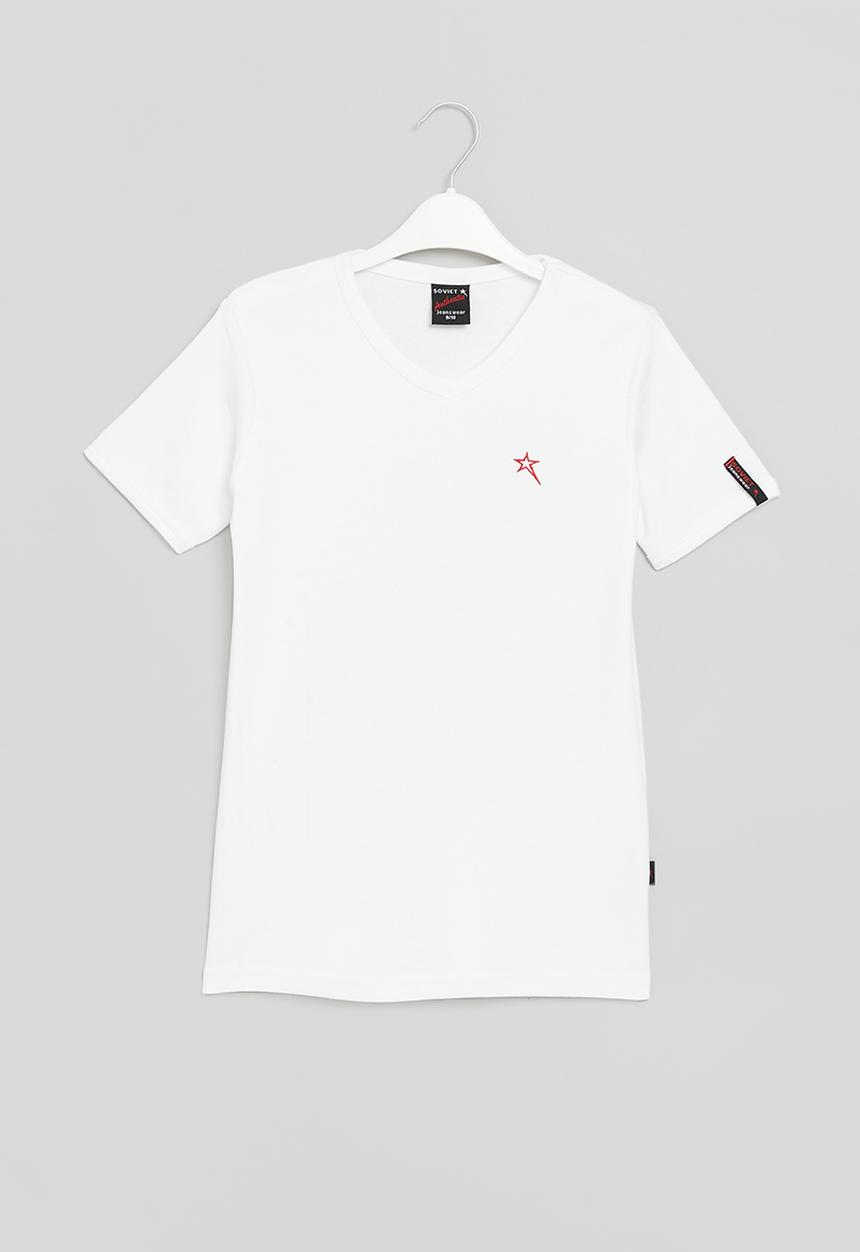 SOVIET - Boys muscle fit tee - white