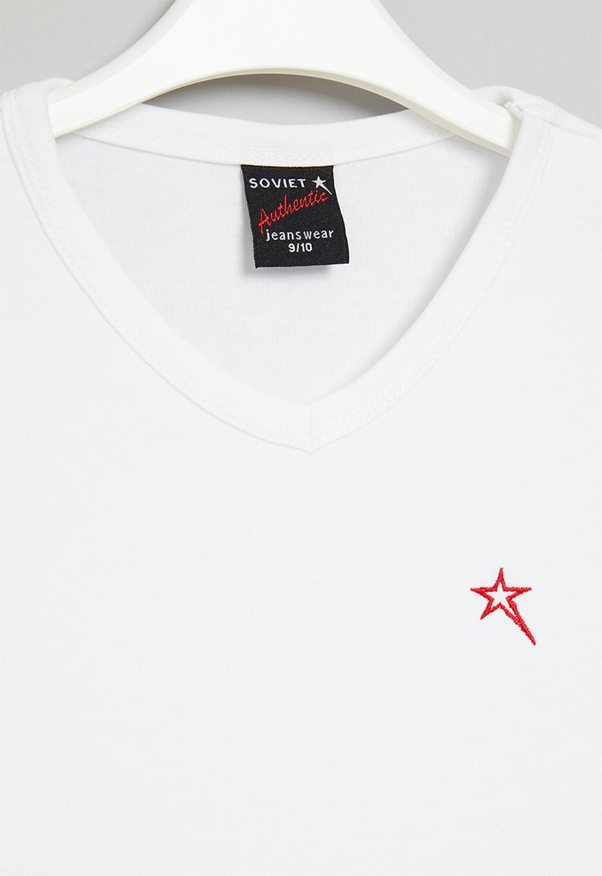 SOVIET - Boys muscle fit tee - white