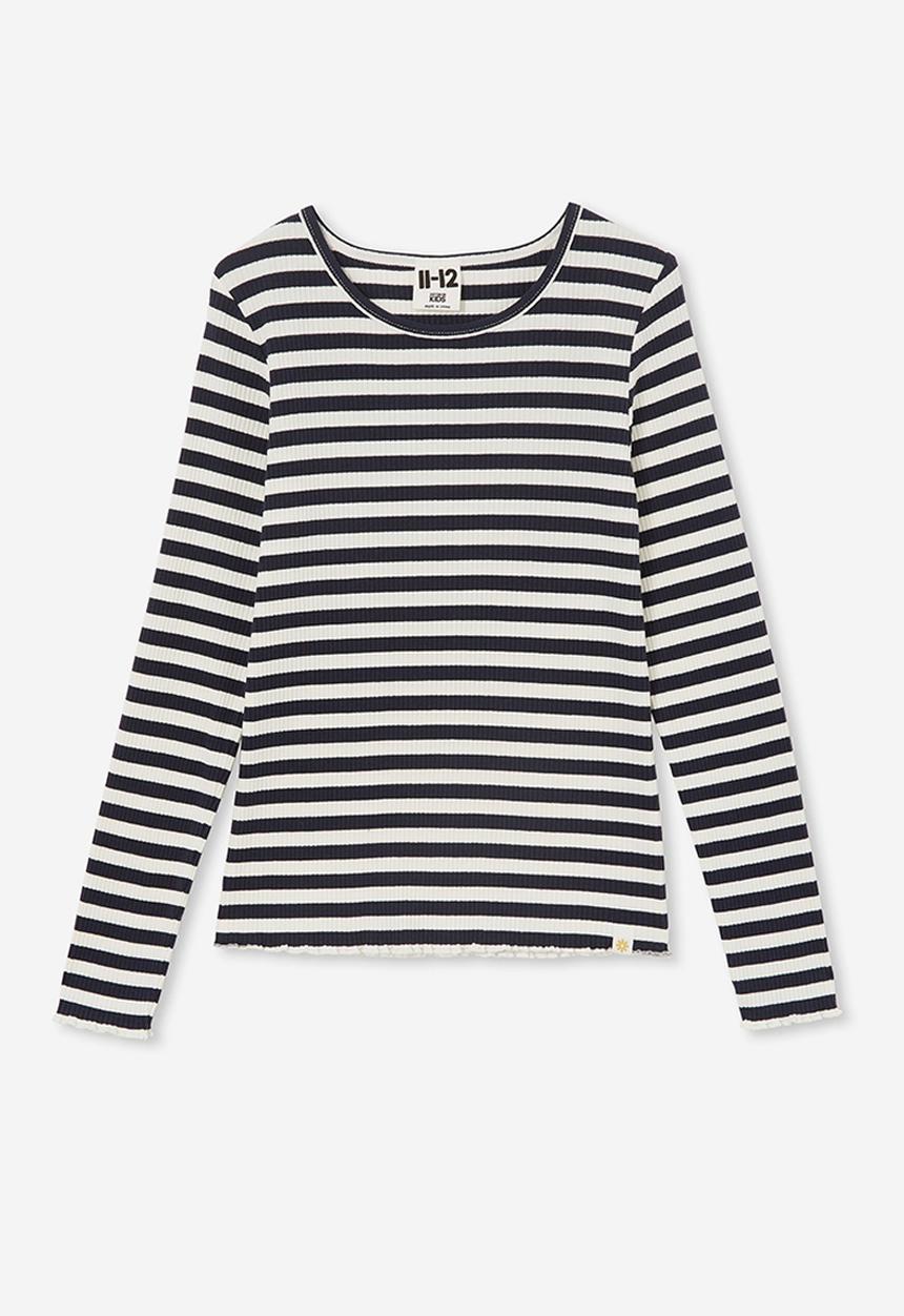 Cotton On - Jemma crew - vanilla/navy blazer stripe