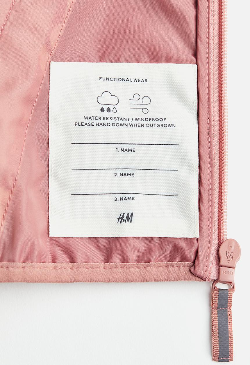 H&M - Water-resistant softshell jacket - dusty pink/patterned
