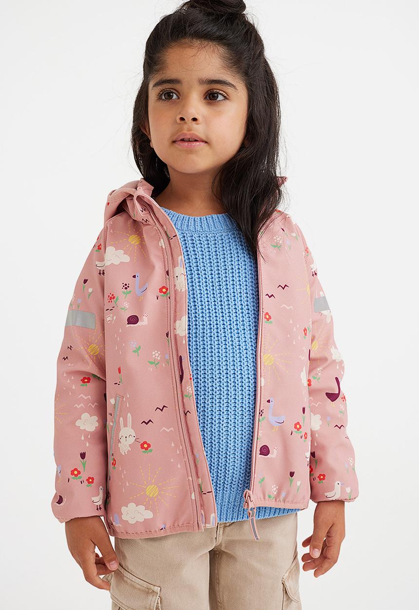 H&M - Water-resistant softshell jacket - dusty pink/patterned