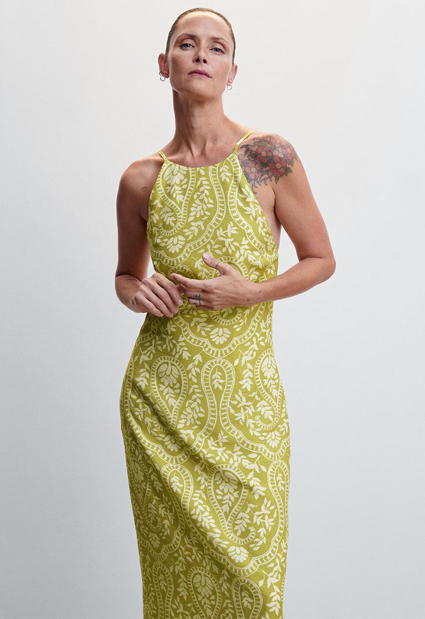 MANGO - Dress honey-h - light pastel green