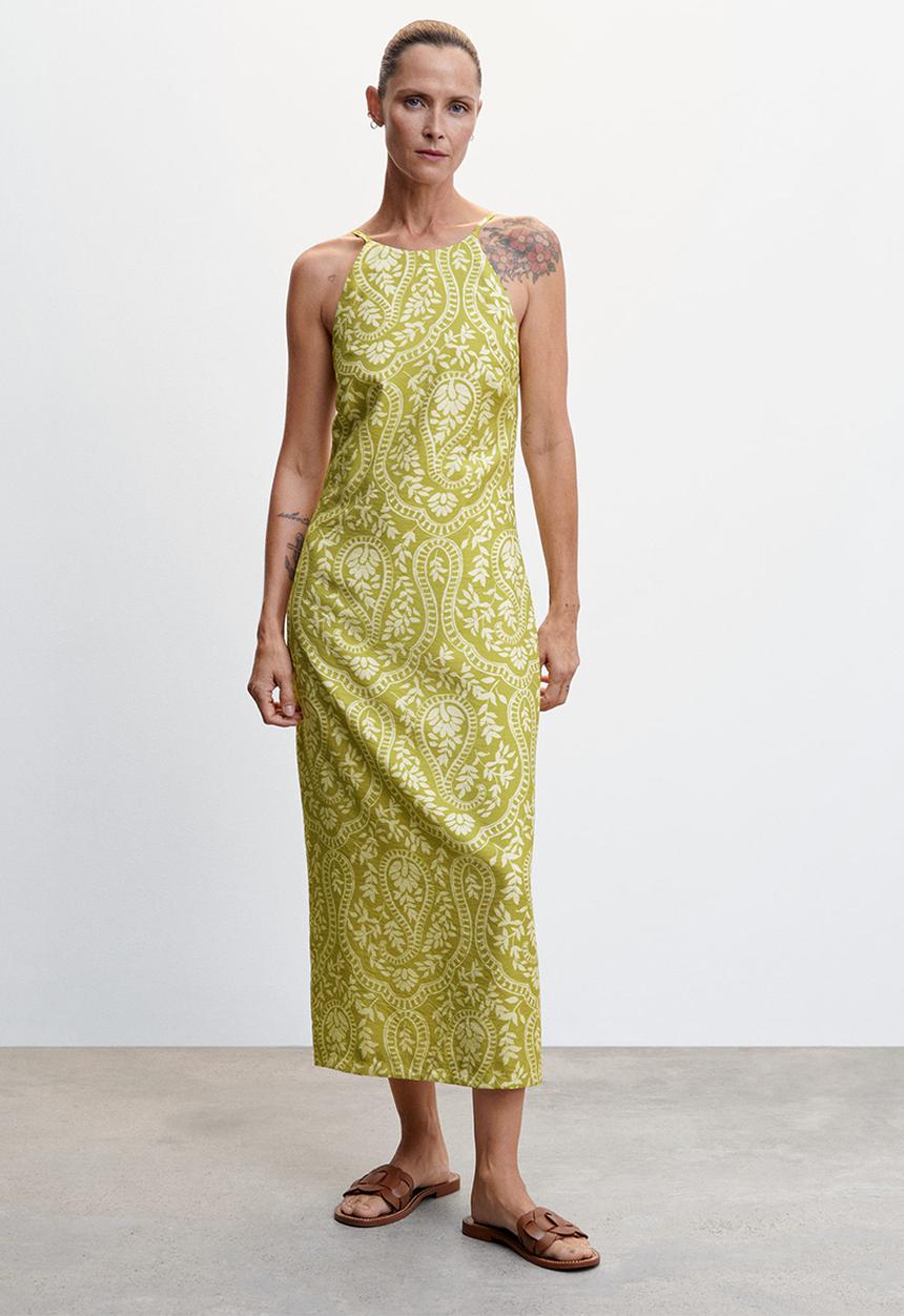 MANGO - Dress honey-h - light pastel green