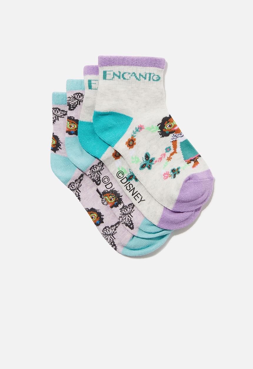 Cotton On - 2 Pack lcn mid crew sock - lcn dis mirabelle encanto/lilac dreams