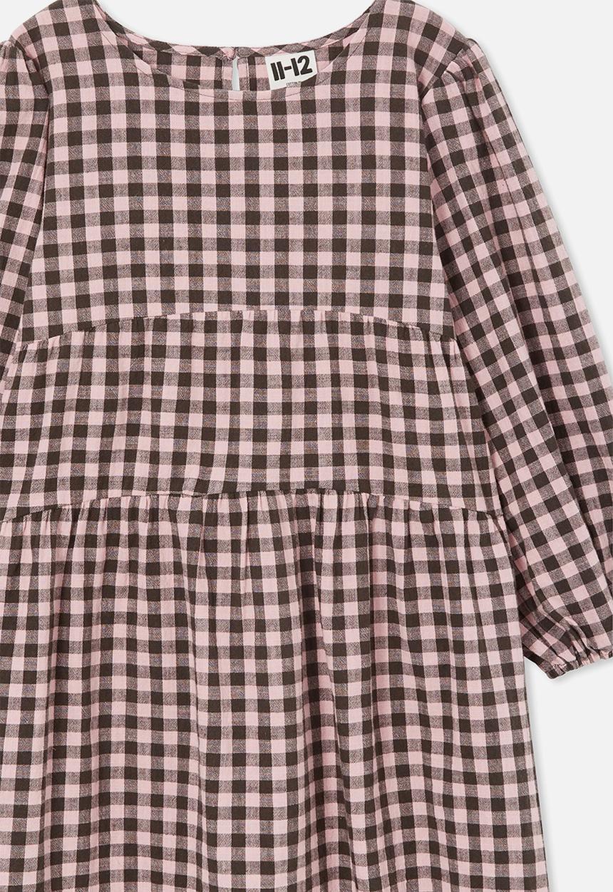 Cotton On - Julia long sleeve dress - marshmallow gingham