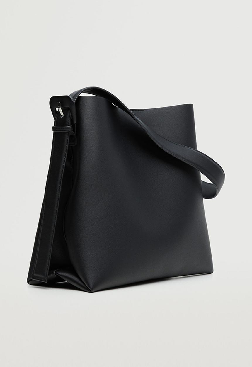 MANGO - Shopper bag with buckle - black