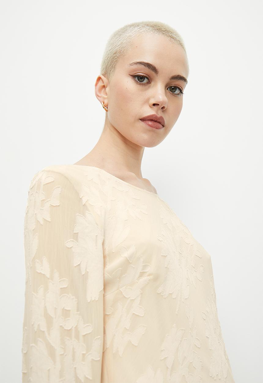 Blake - Split sleeve mini dress - buttermilk