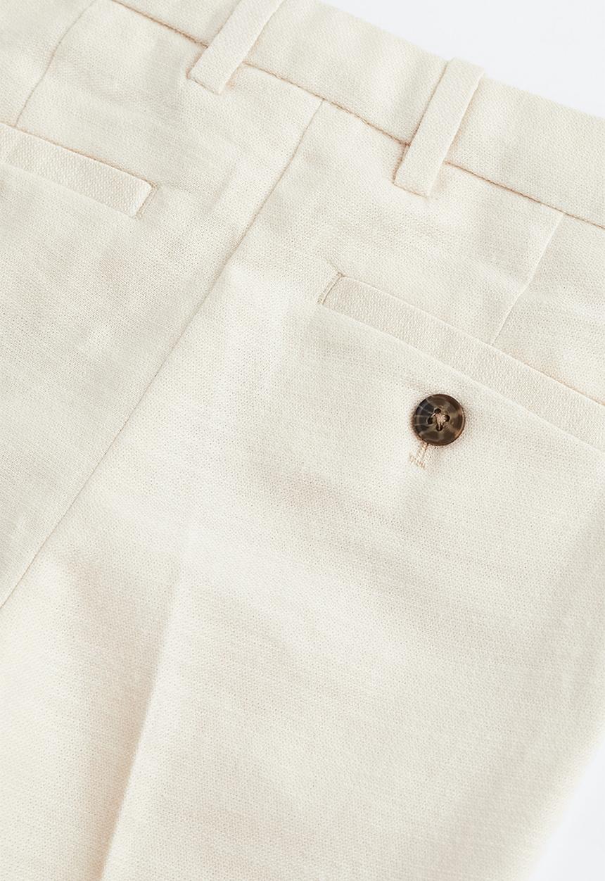 H&M - Slim fit tuxedo trousers - light beige