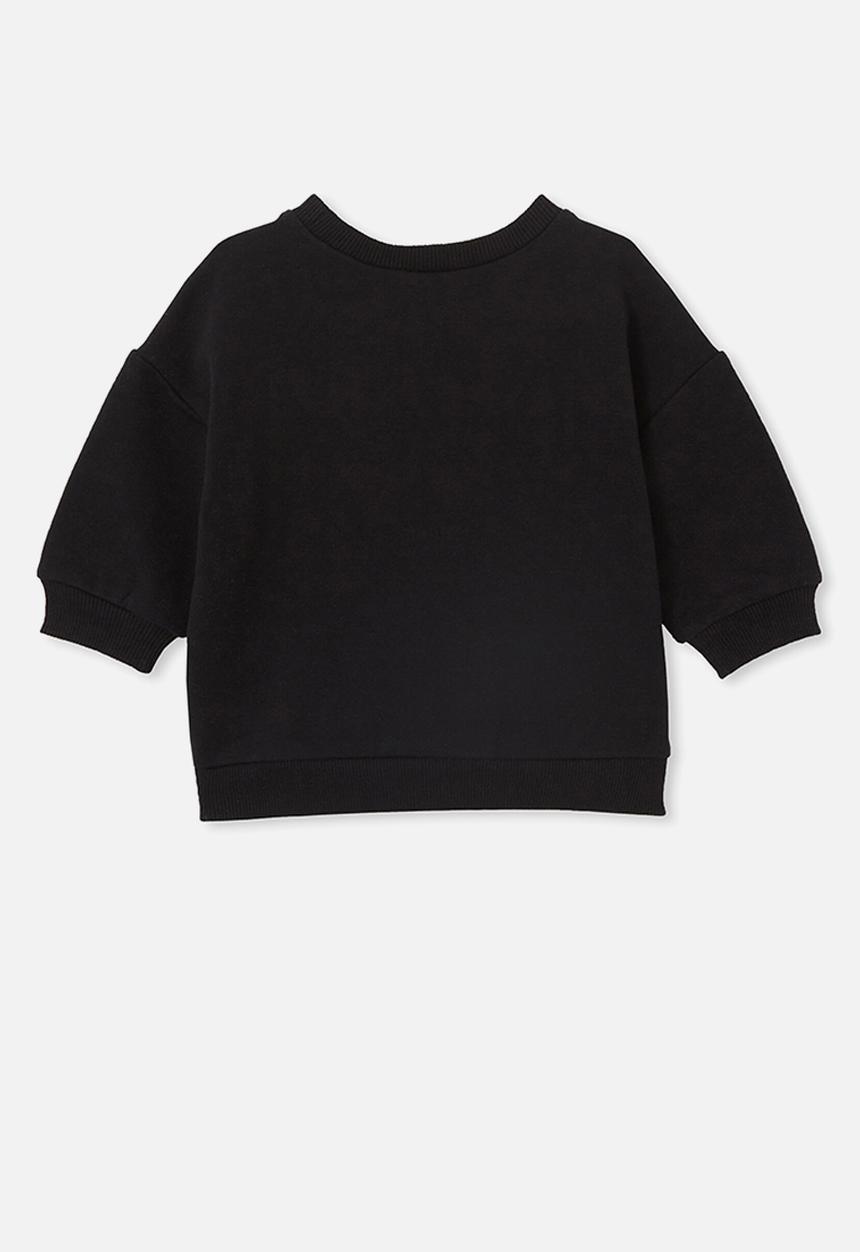 Cotton On - Alma drop shoulder sweater lcn - lcn mif black/miffy outline