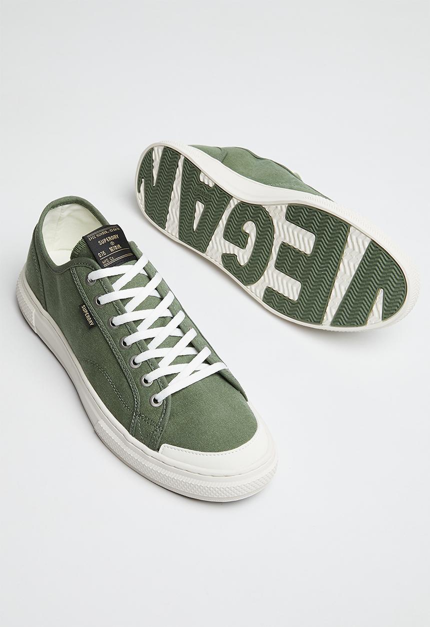 Superdry. - Vintage vegan faux vulc low - khaki