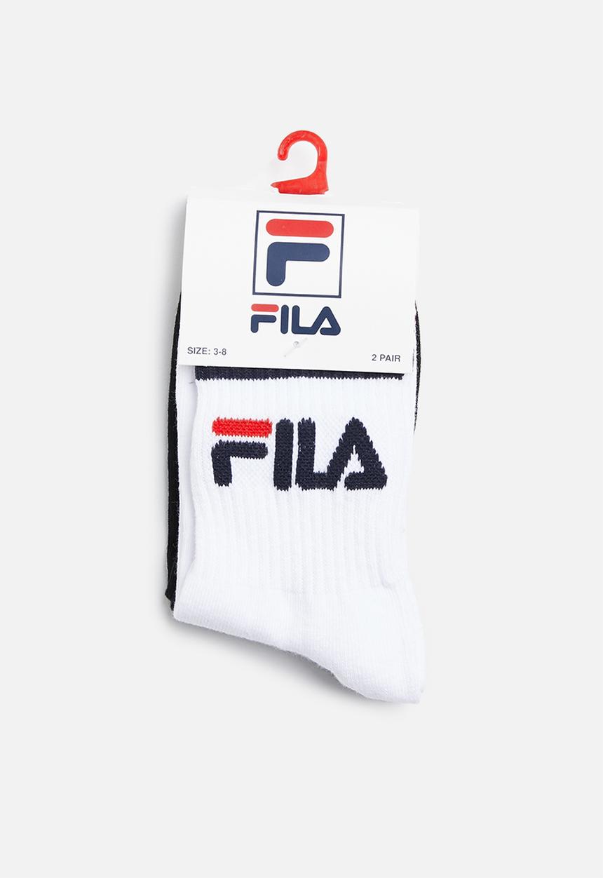 FILA - Stallone 3/4 sock ladies 2-pack - white & black