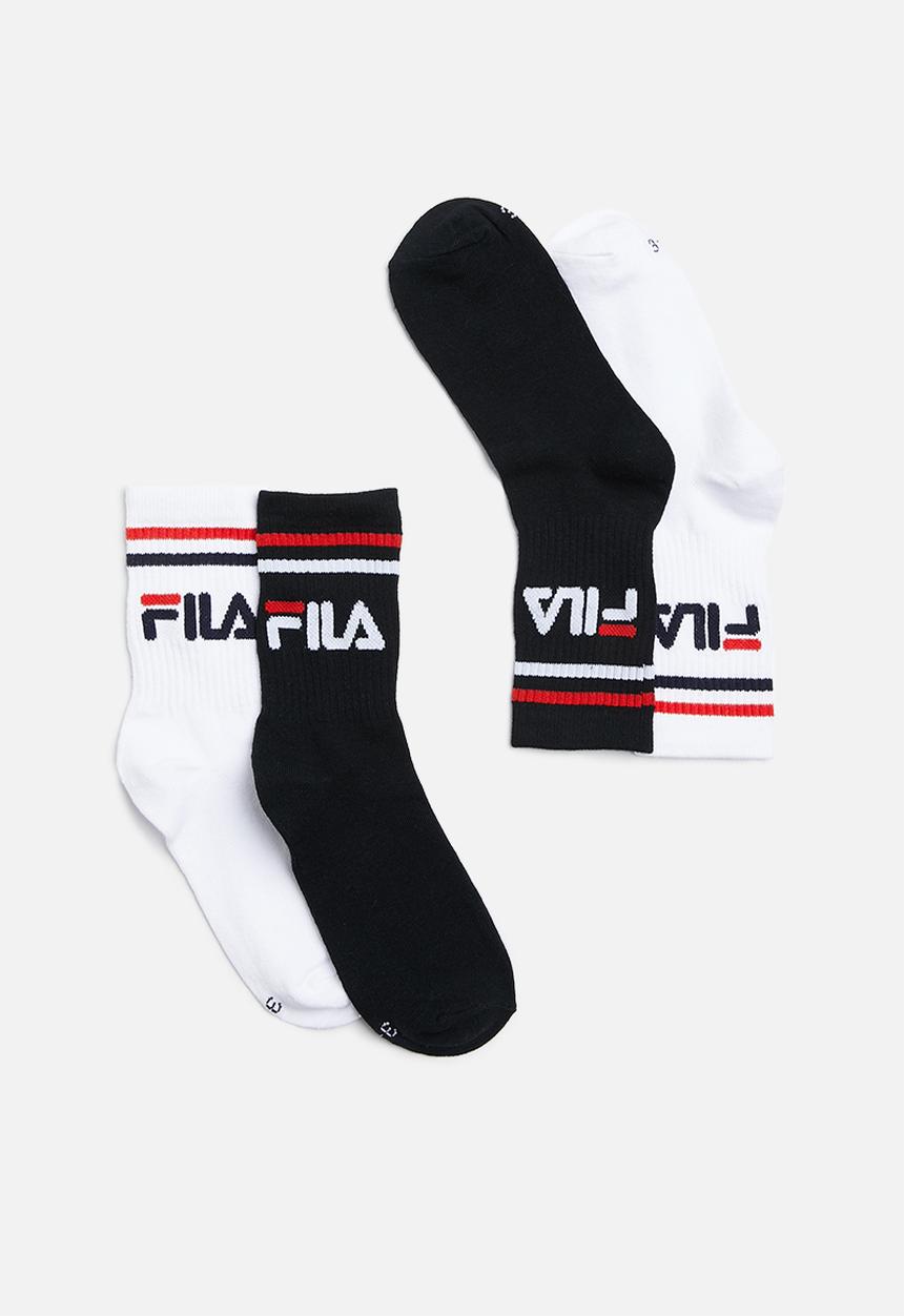 FILA - Stallone 3/4 sock ladies 2-pack - white & black