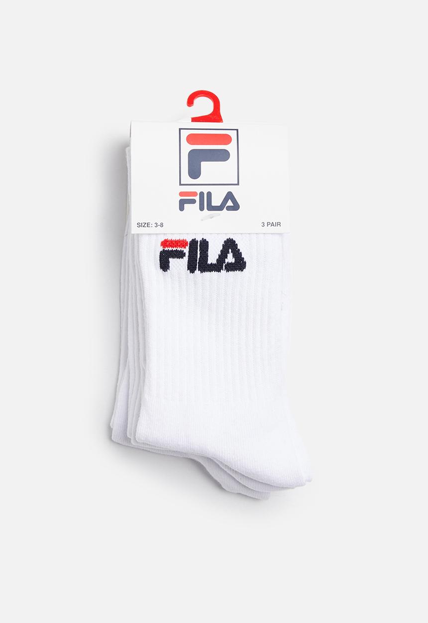 FILA - Sicily 3/4 sock 3-pack - white