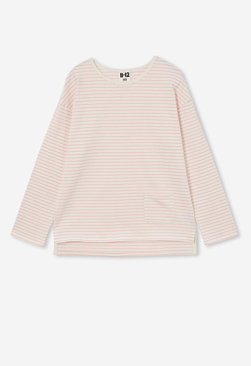 Cotton On - Pia long sleeve tee - vanilla/marshmallow stripe