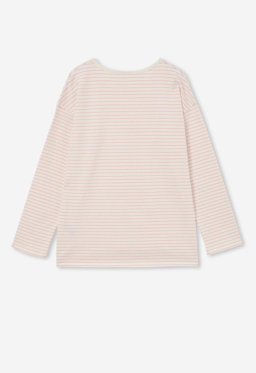 Cotton On - Pia long sleeve tee - vanilla/marshmallow stripe
