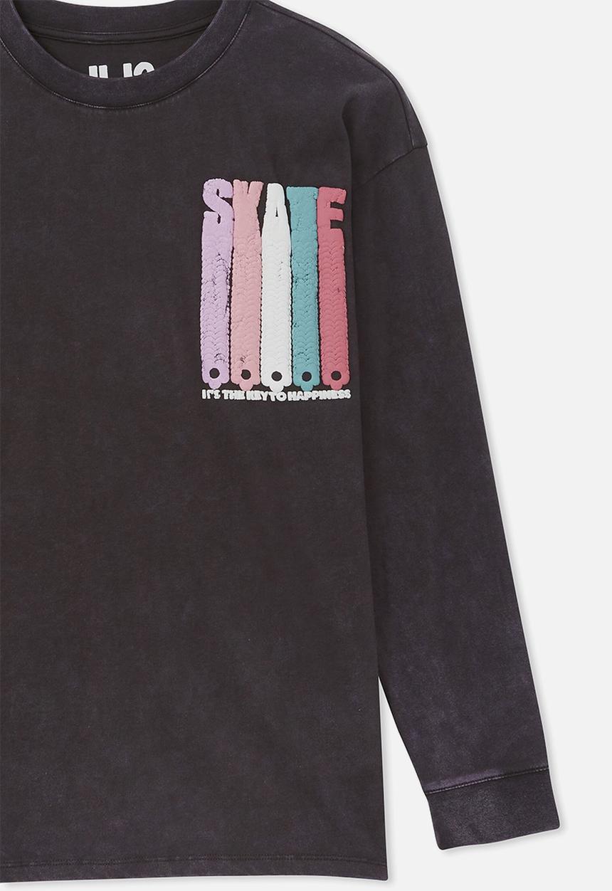 Cotton On - Rhiannah long sleeve tee - phantom/skate