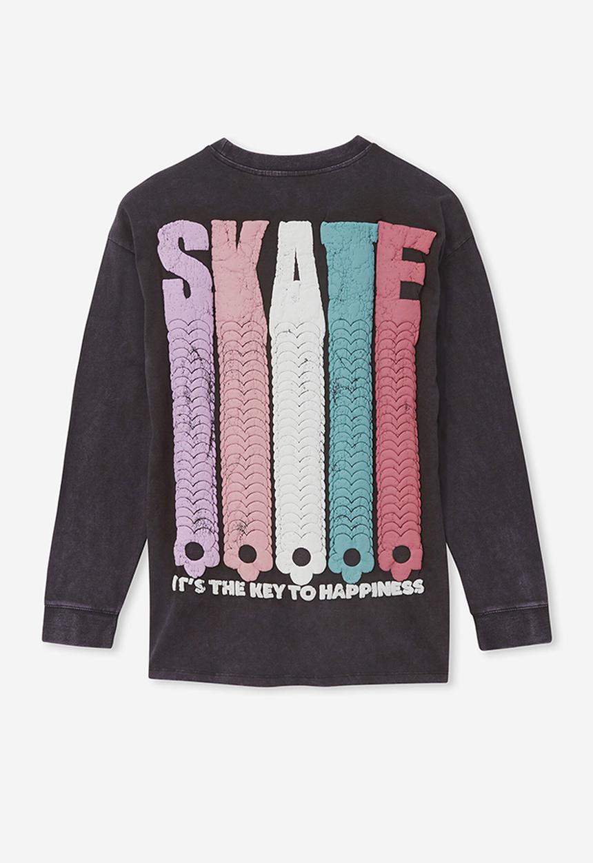 Cotton On - Rhiannah long sleeve tee - phantom/skate