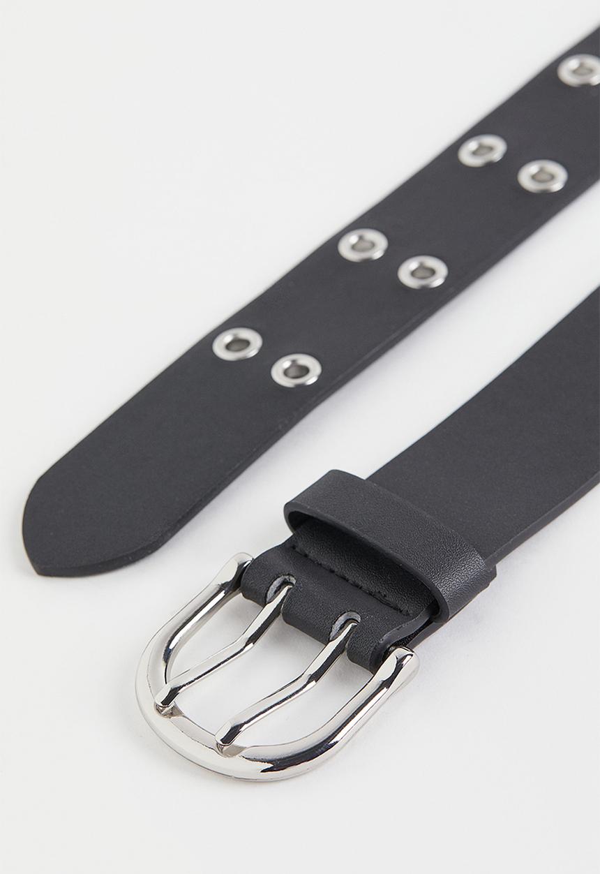 H&M - Eyelet-detail belt - black