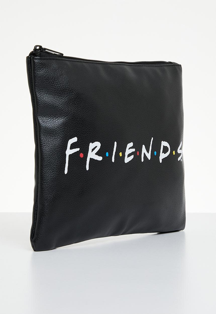 Pop Candy - Friends black pu lrge pencil bag - black 