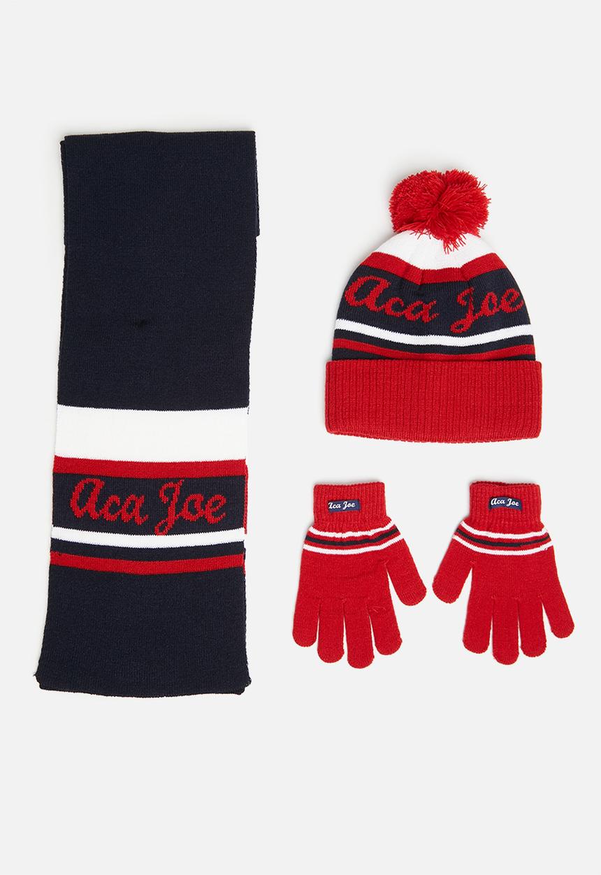 Aca Joe - Boys aca joe fashion beanie - red/navy/white