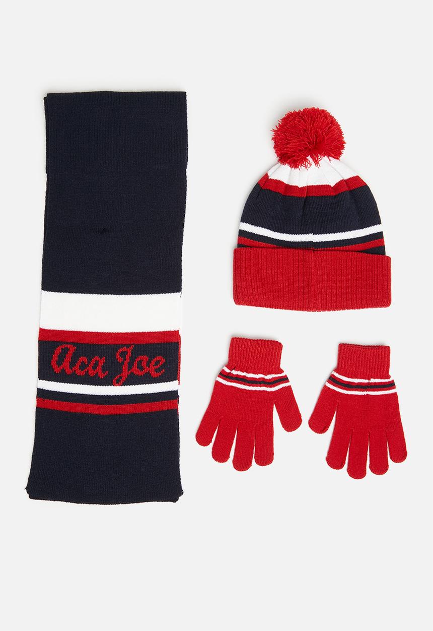 Aca Joe - Boys aca joe fashion beanie - red/navy/white