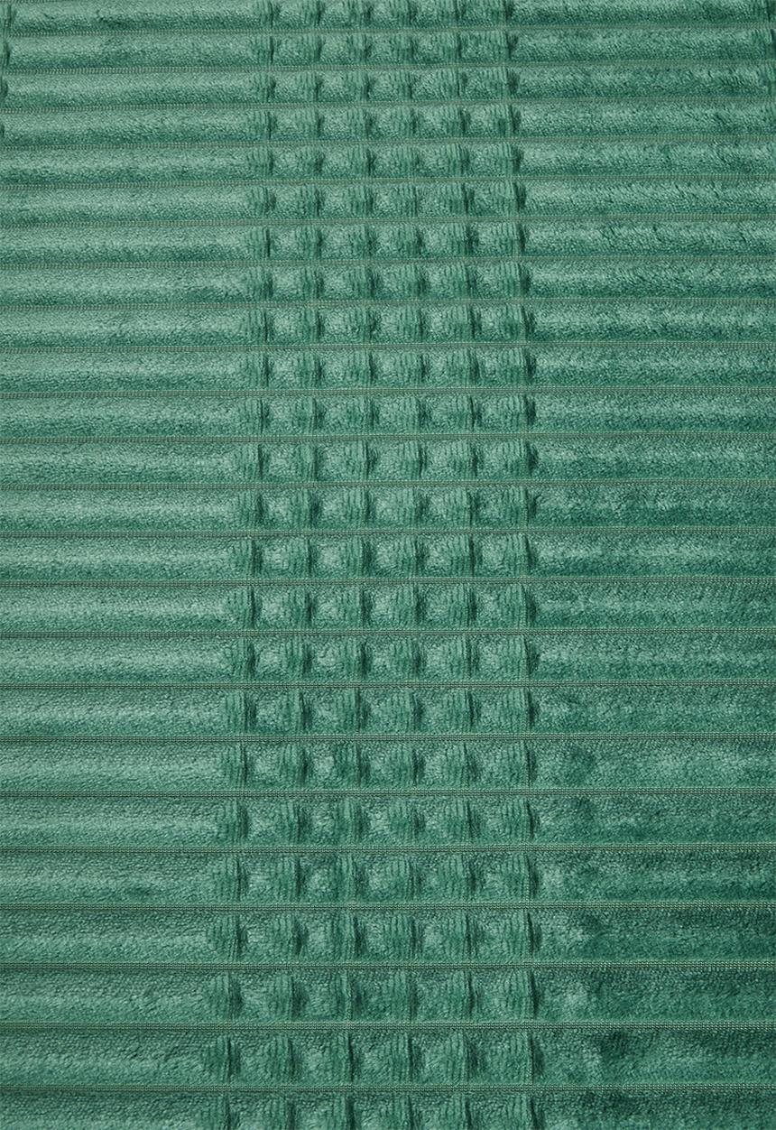 Sixth Floor - Plain ribbed fleece blanket - hunter green