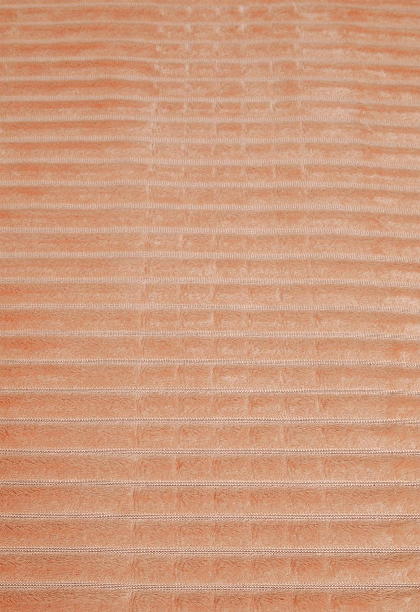 Sixth Floor - Plain ribbed fleece blanket - salmon