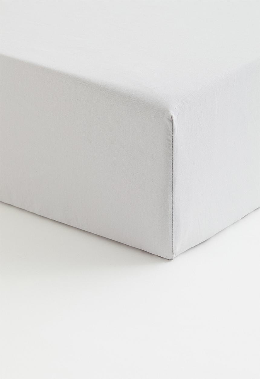 H&M - Fitted cotton sheet - light grey