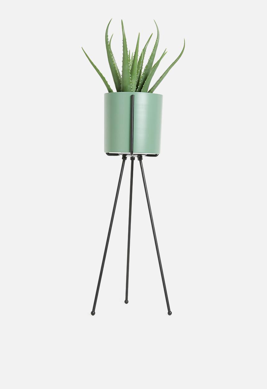 Sixth Floor - Lana planter with stand - green