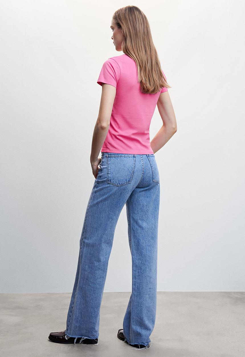 MANGO - T-shirt mangolog-h - pink