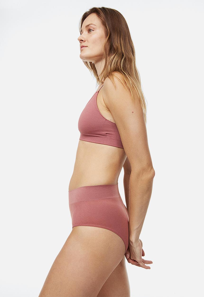 H&M - 2-pack seamless bikini briefs - old rose/pink