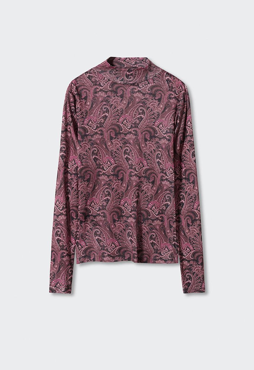 MANGO - T-shirt snow - medium purple