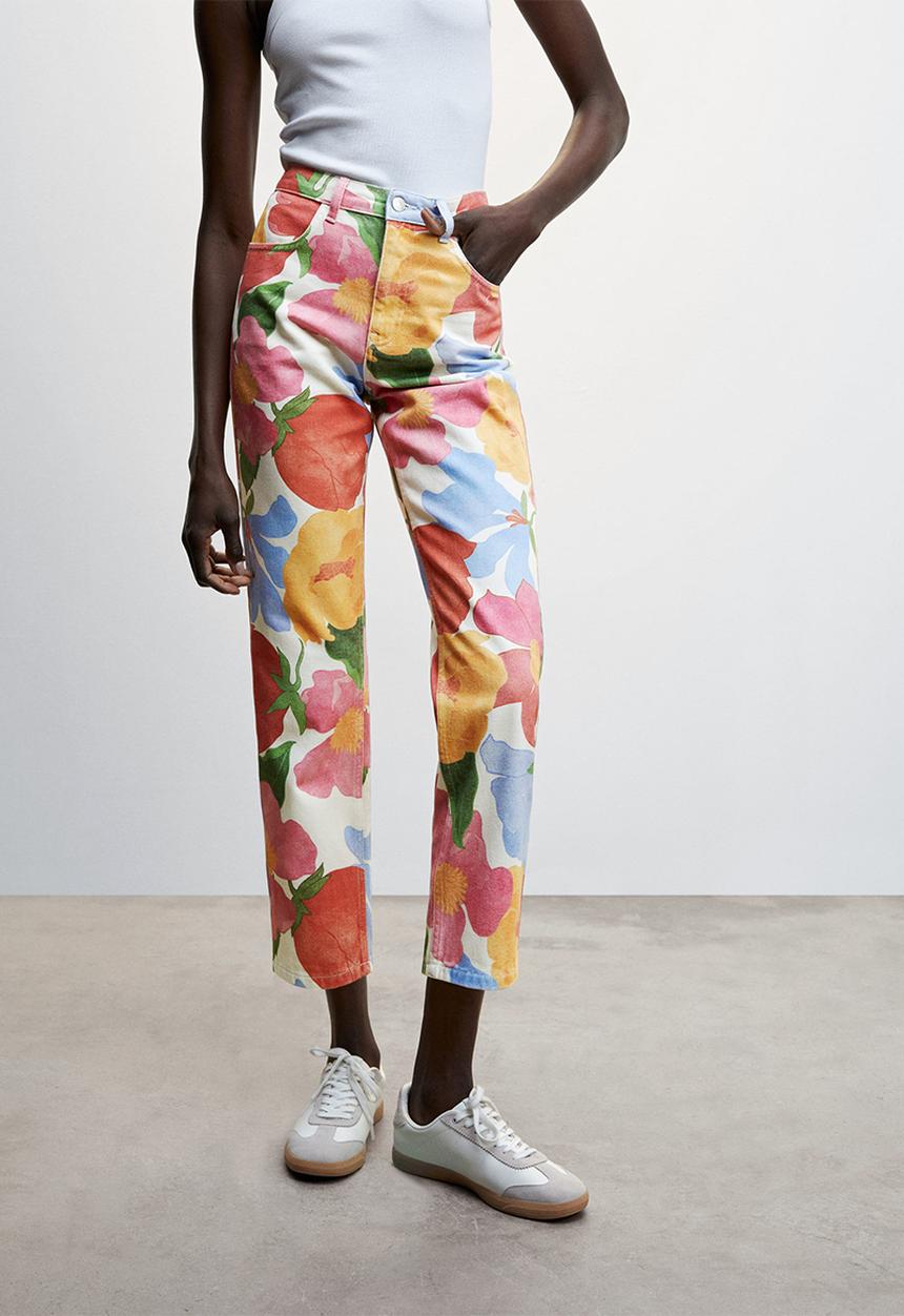 MANGO - Trousers maam-h - mid blue