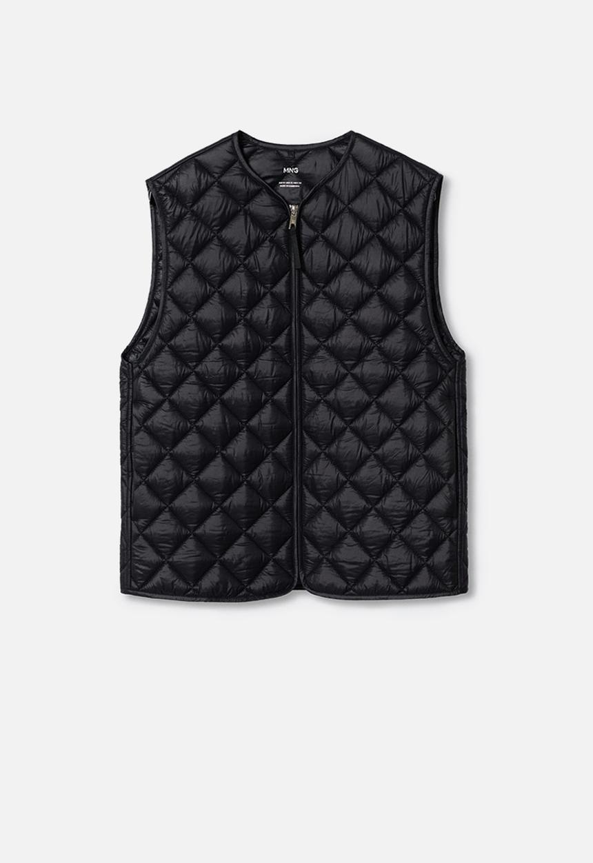 MANGO - Waistcoat bang - black