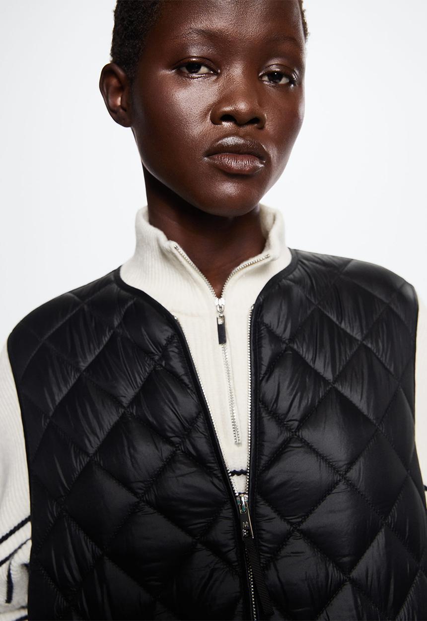 MANGO - Waistcoat bang - black